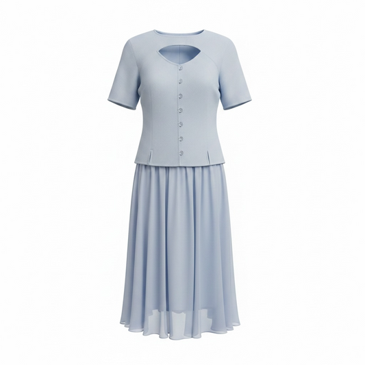 Preloved, Blue Tom Bowker  Skirt Set, UK 10
