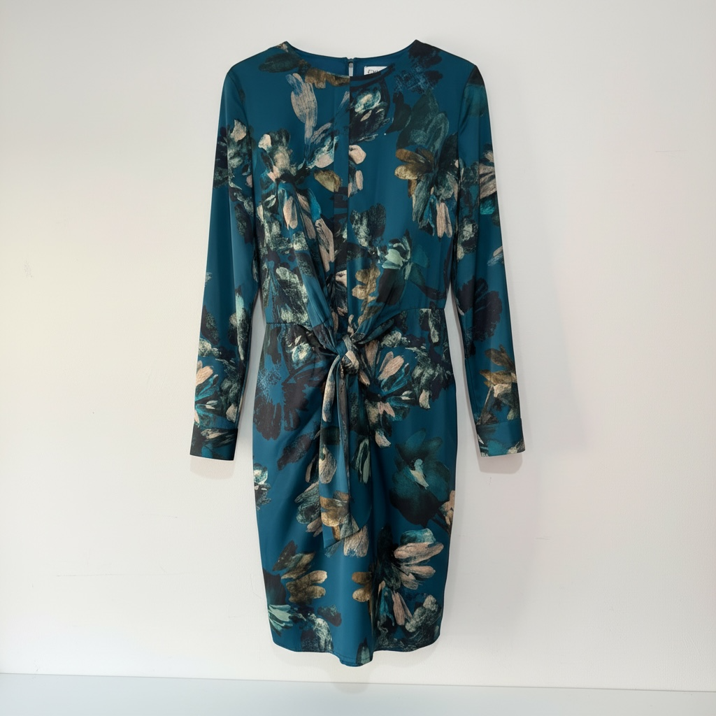 Preloved, Emerald Green Calvin Klein Dress, UK 6