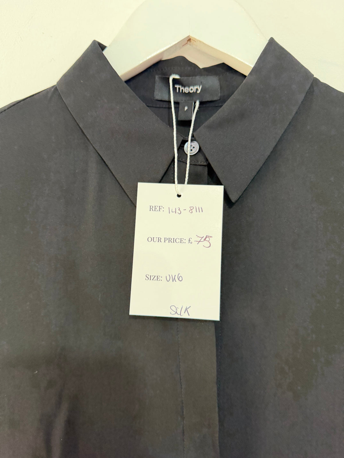 Preloved, Black Theory Shirt, UK 6