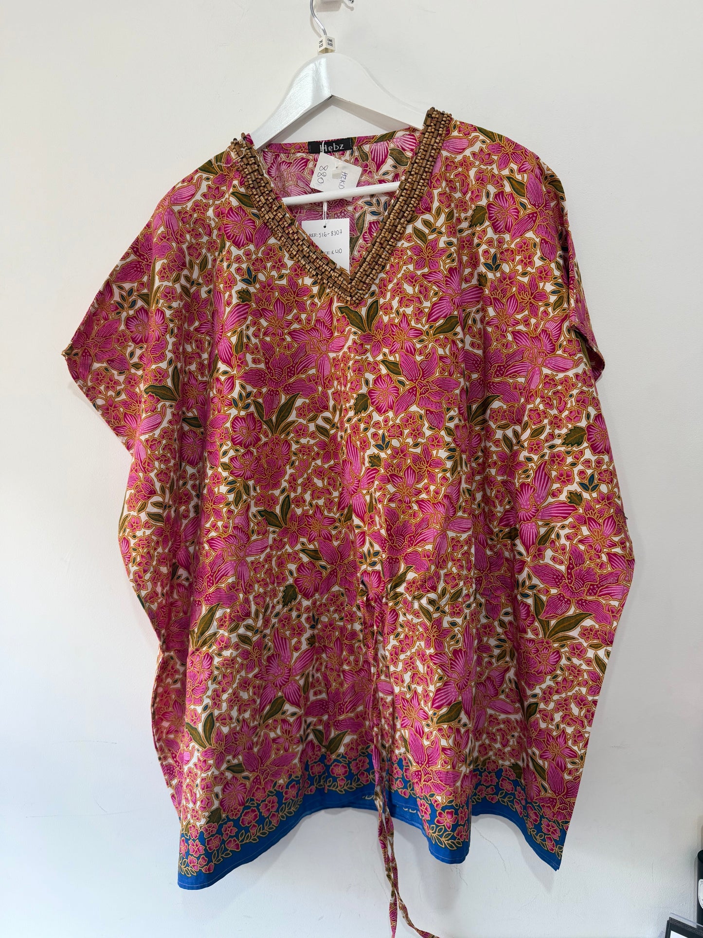 Preloved, Pink Hebz Beach Kaftan, One Size