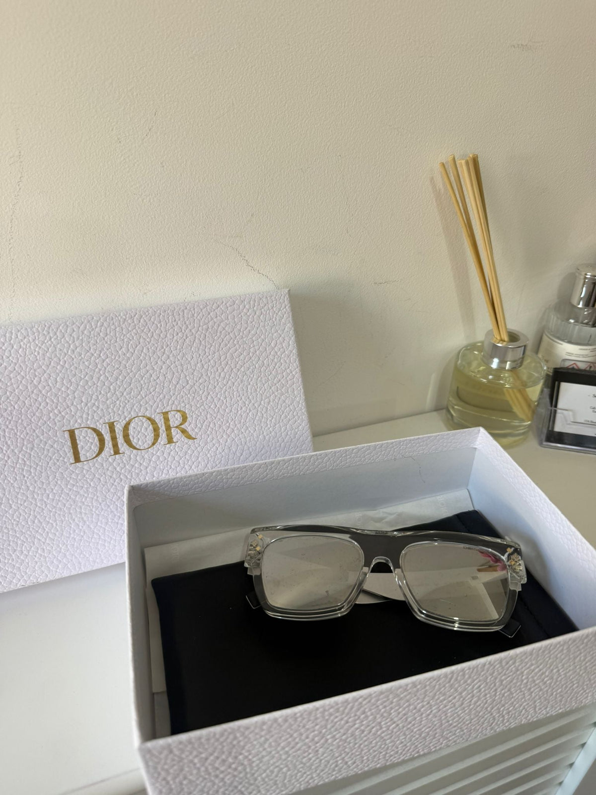 Preowned, Silver Christian Dior Sunglasses