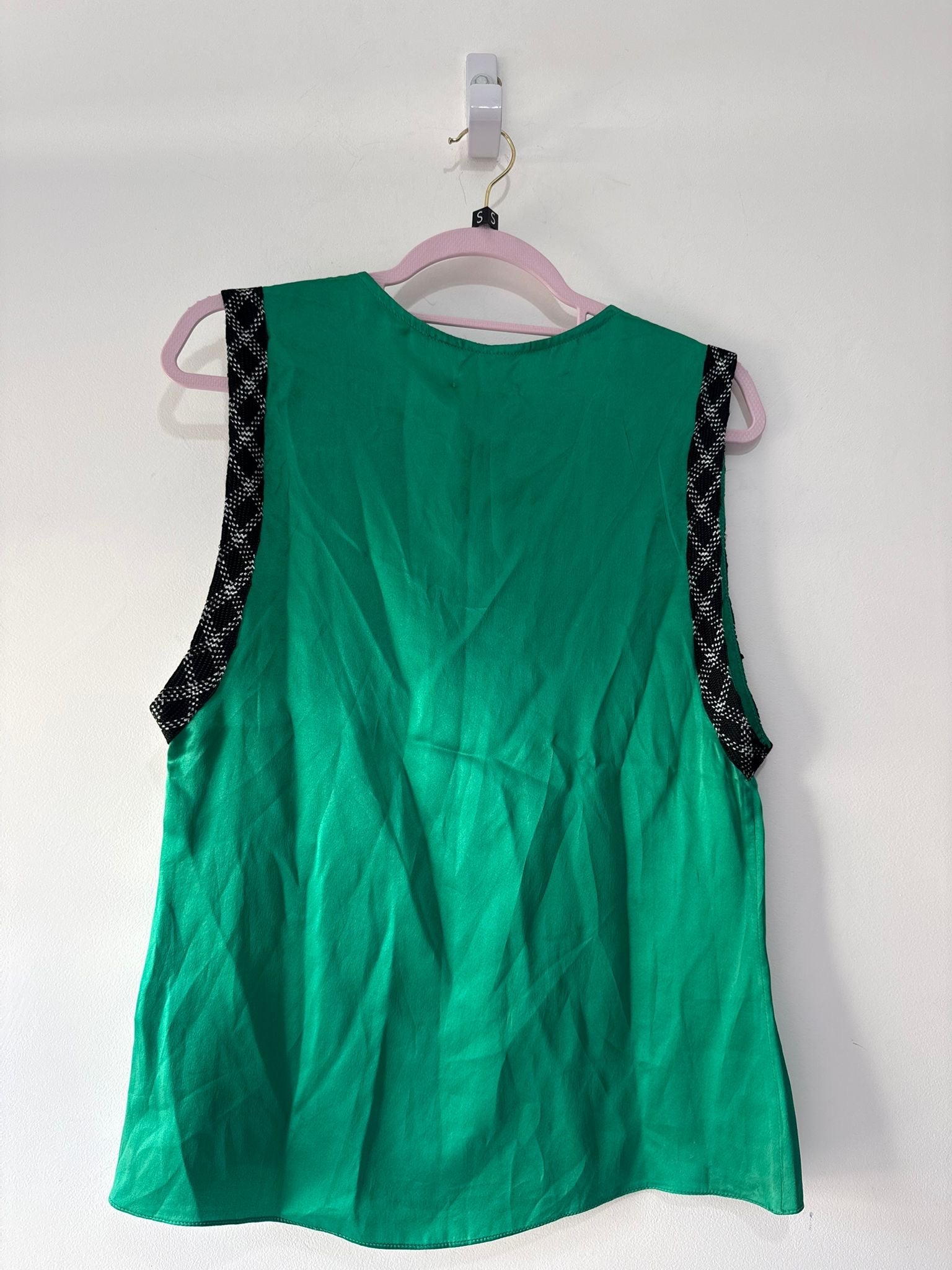 Preloved Green Hebz Silk Vest, Size S