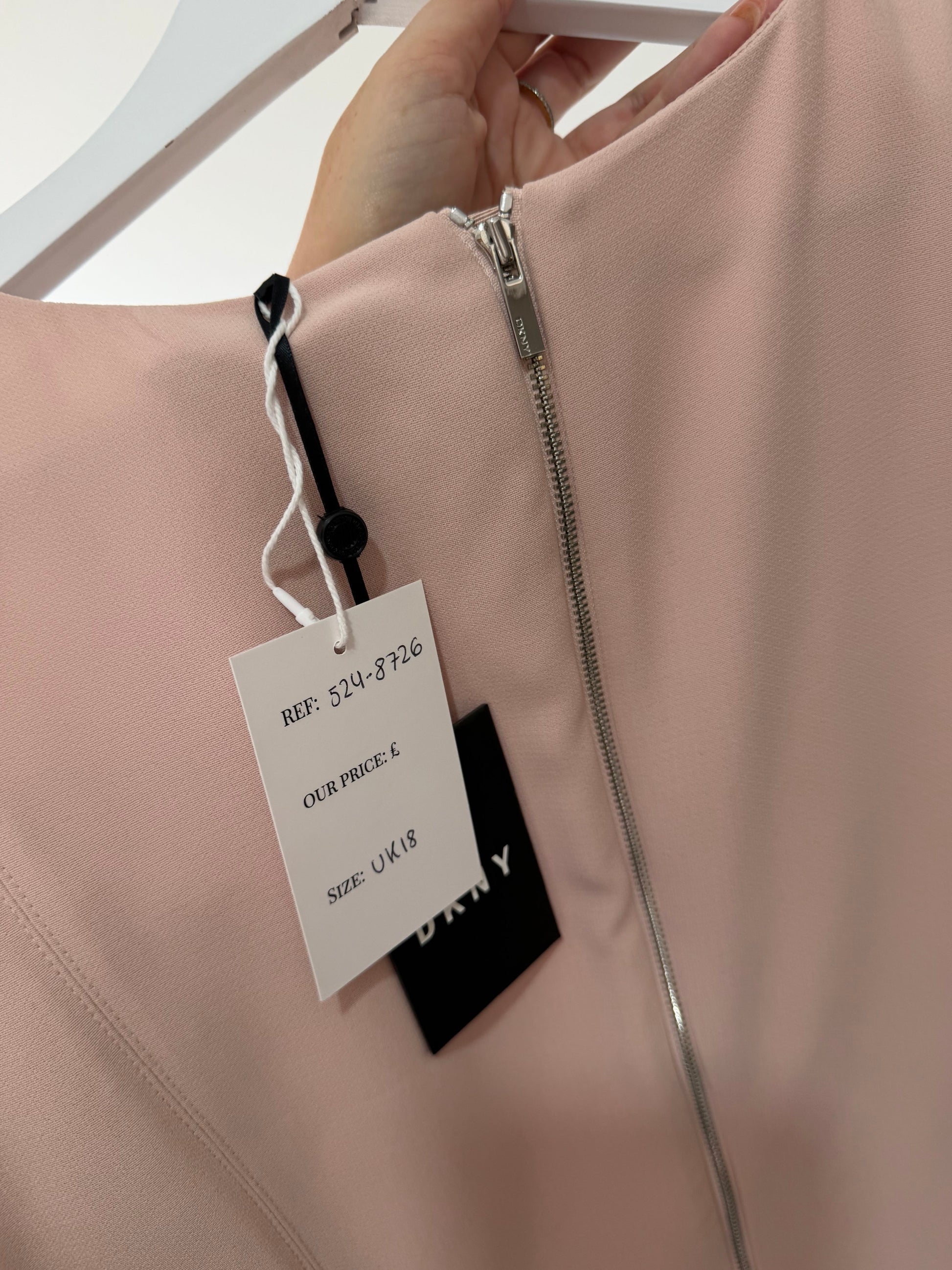 Preloved, Blush Pink DKNY Dress, UK 18