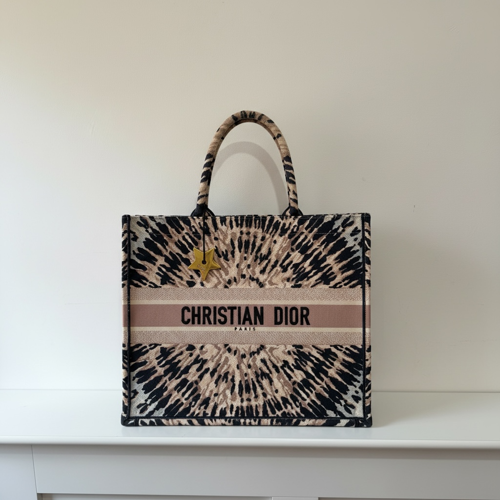 Preloved, Pink Christian Dior Book Tote Bag, Large