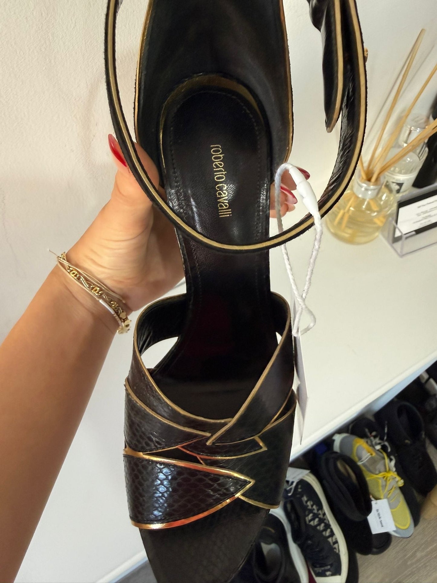 Preloved, Black Roberto Cavalli Heels, Size 39 - UK 6
