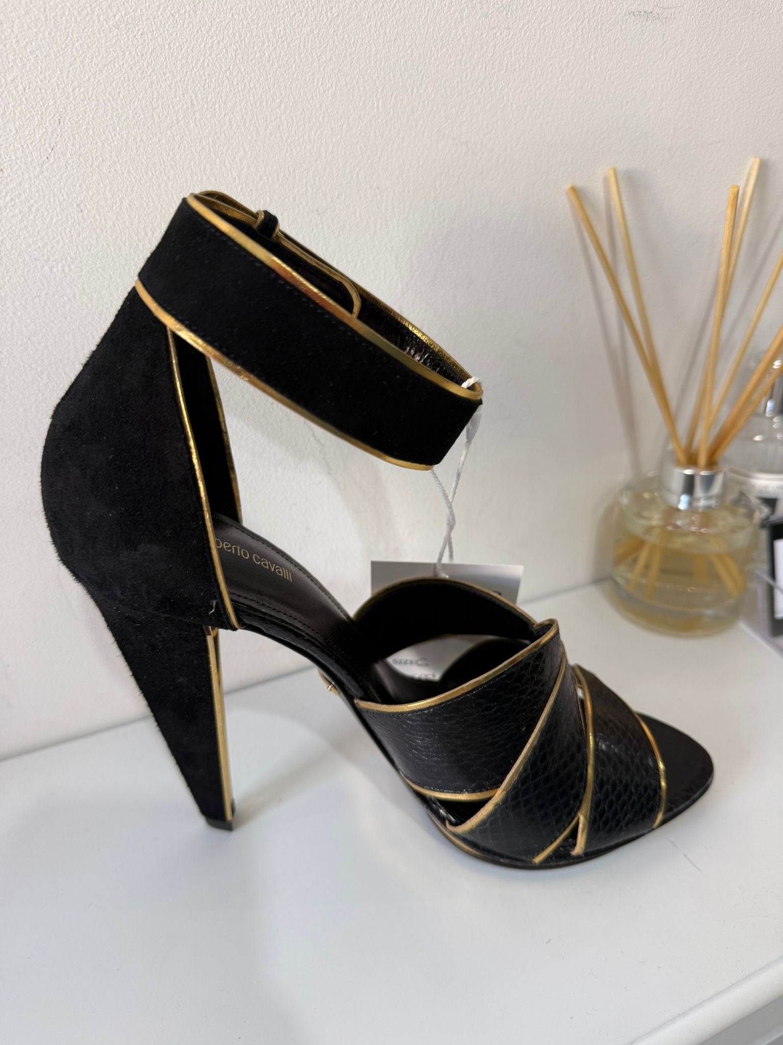 Preloved, Black Roberto Cavalli Heels, Size 39 - UK 6