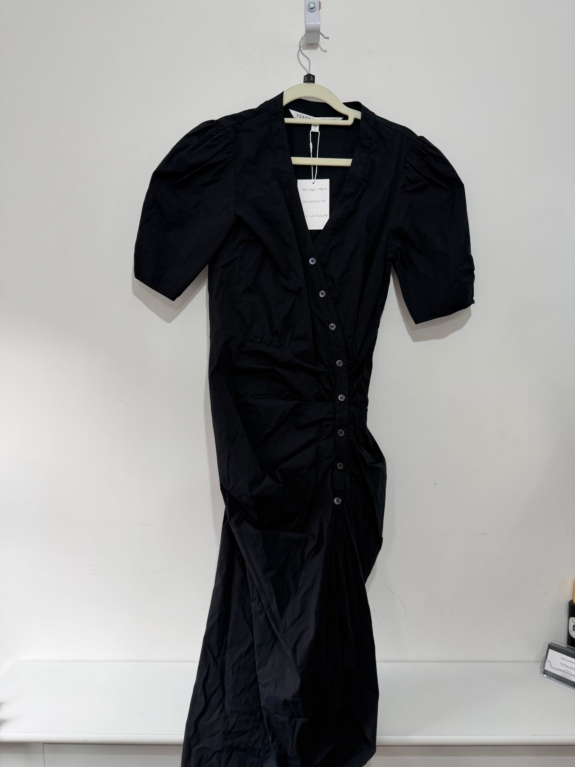 Preloved Black Veronica Beard Dress, Size UK 8