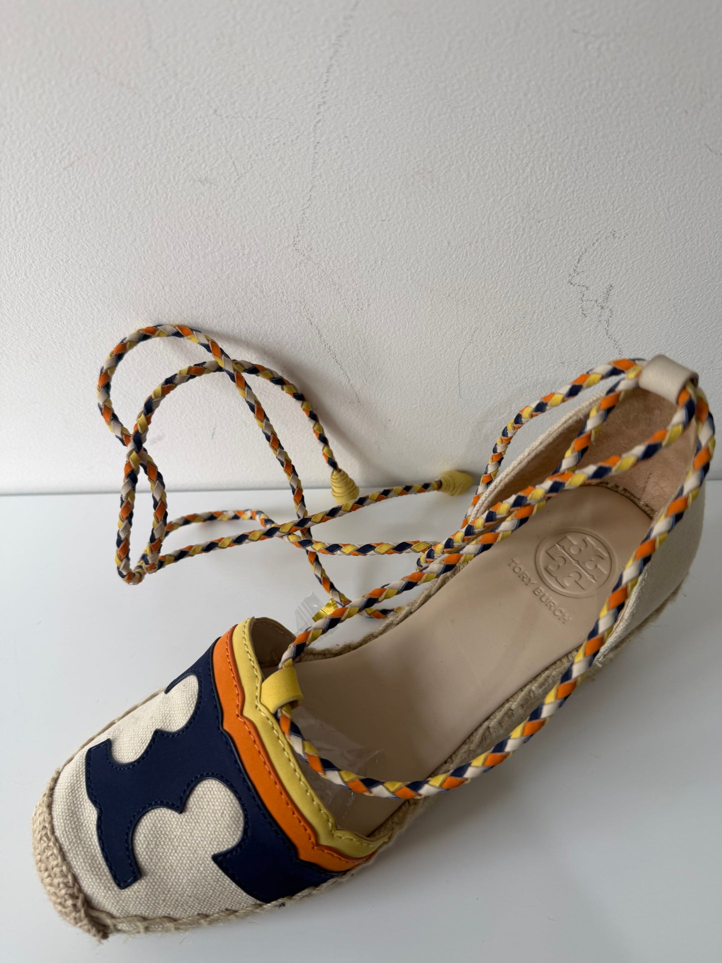 Preloved, NEW, Yellow Beige Tory Burch Espadrilles, Size 35.5 - UK 2.5