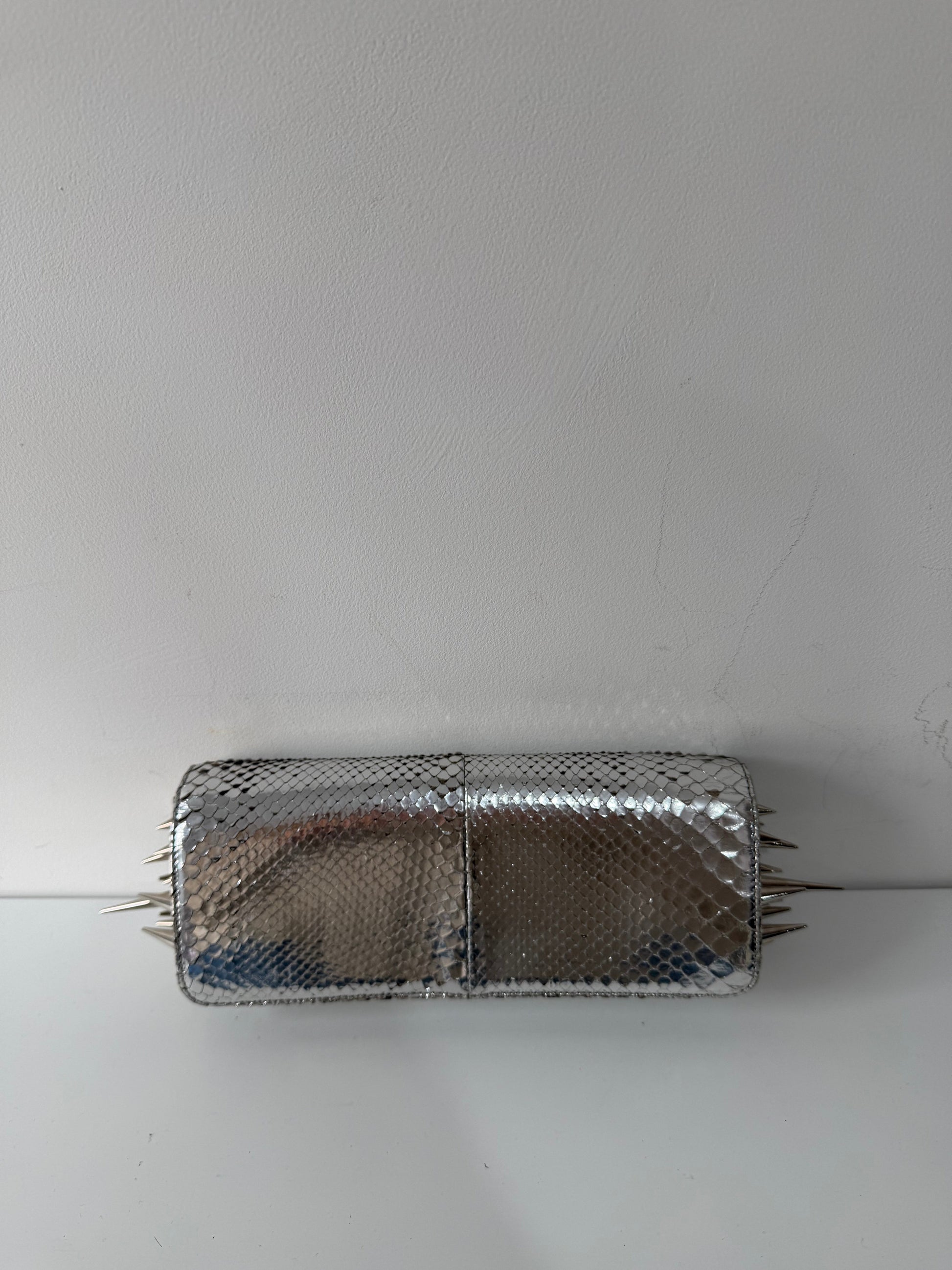 Preloved, Silver Christian Louboutin Clutch Bag