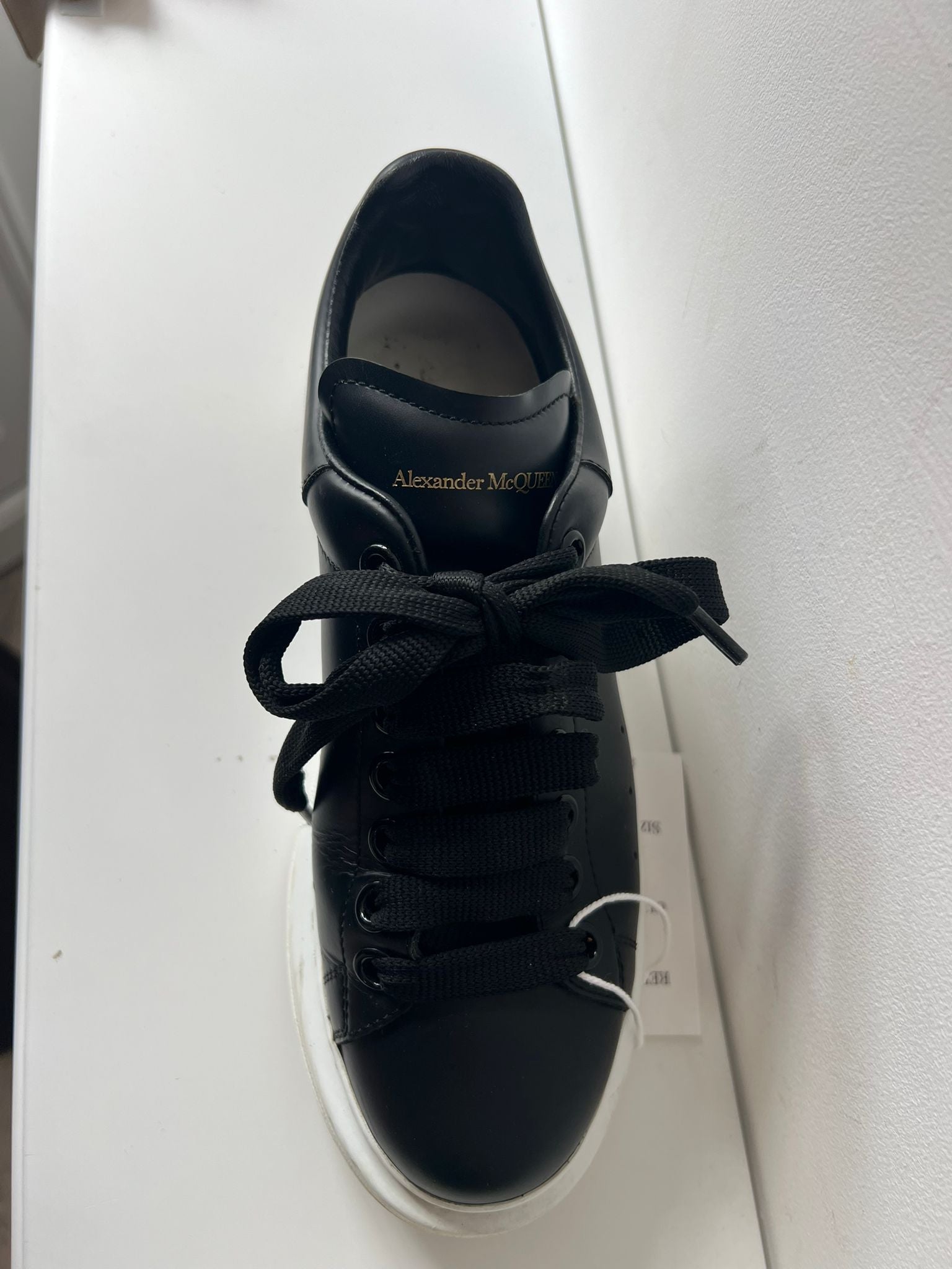 Preloved Black Alexander Mcqueen Sneaker Trainers, Size 37 - UK 4