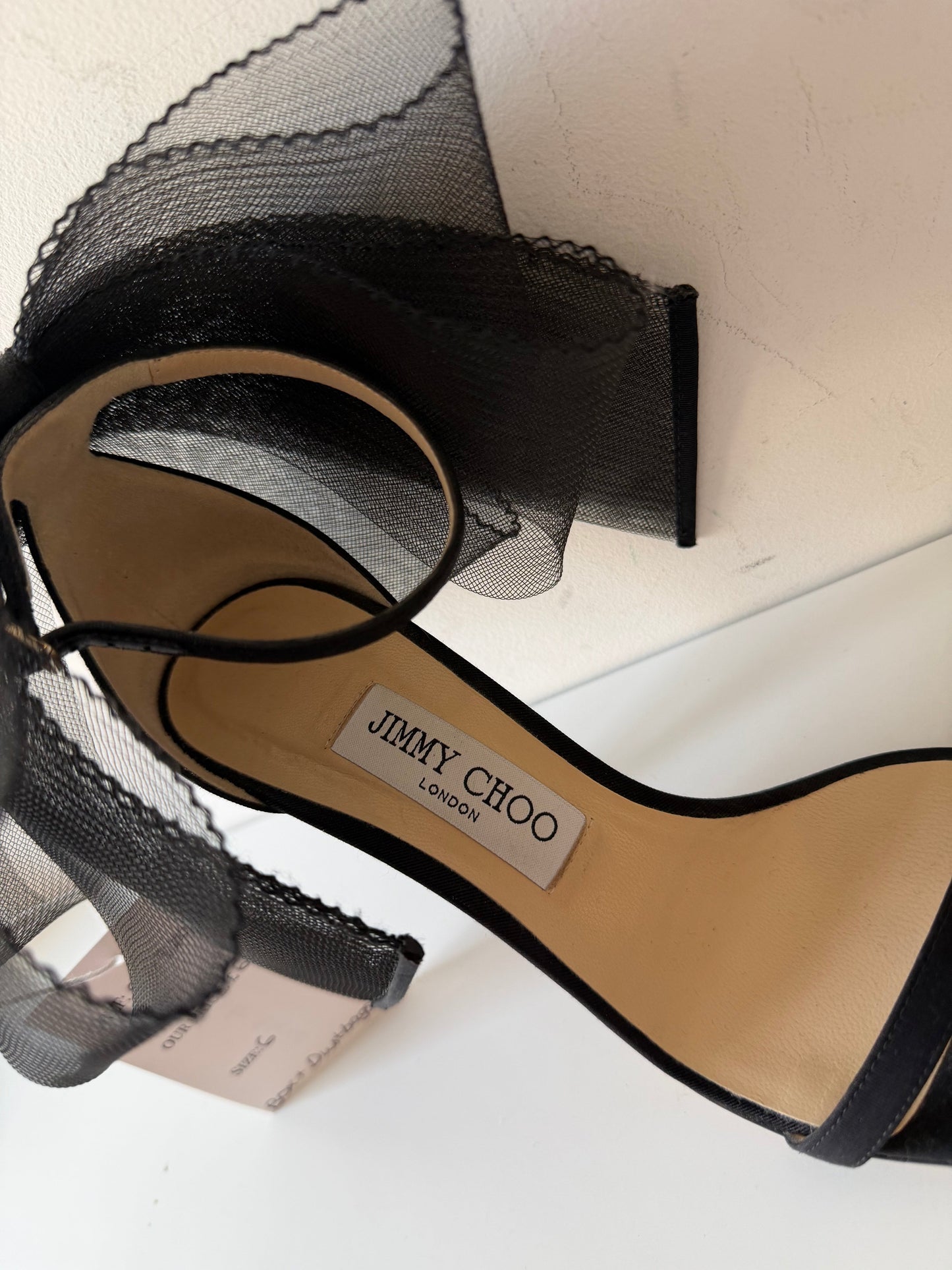 Preloved Black BOW LIMITED EDITION Jimmy Choo Heels, Size 6