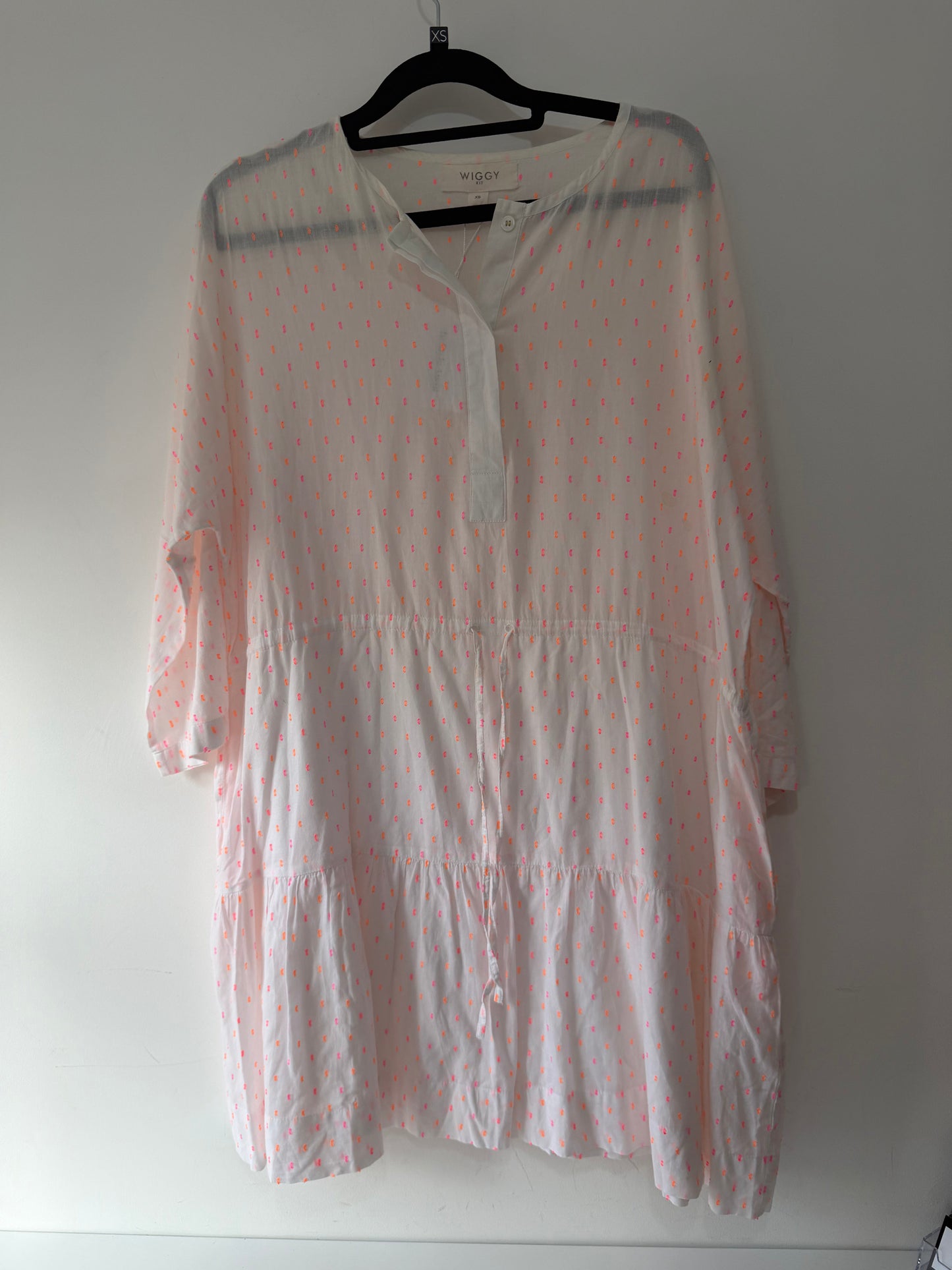 Preloved, White Wiggy Kit Dress, UK 8