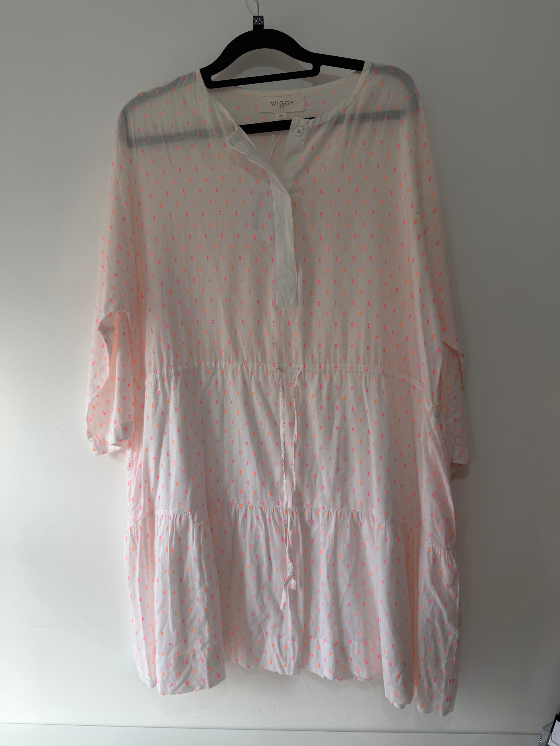 Preloved, White Wiggy Kit Dress, UK 8