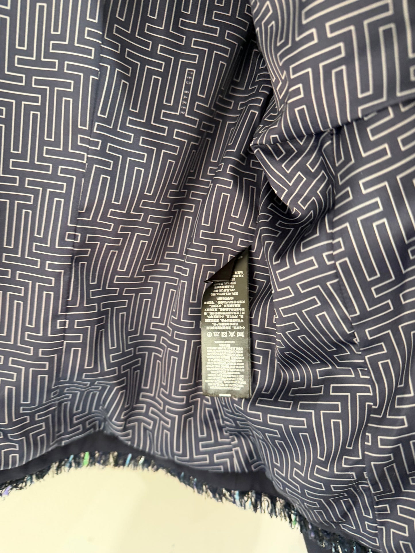 Preloved navy tweed Ted baker Jacket, Size 4