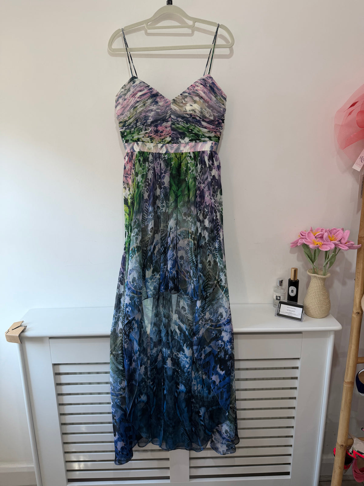 Preloved Green and purple Aidan Dress, Size 10