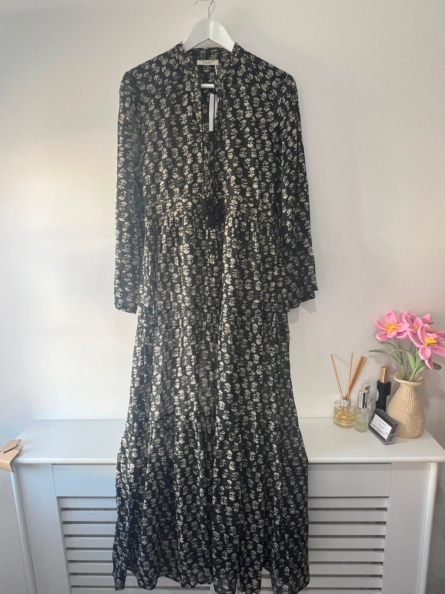 Pre owned black cream Doen Dress, Size L