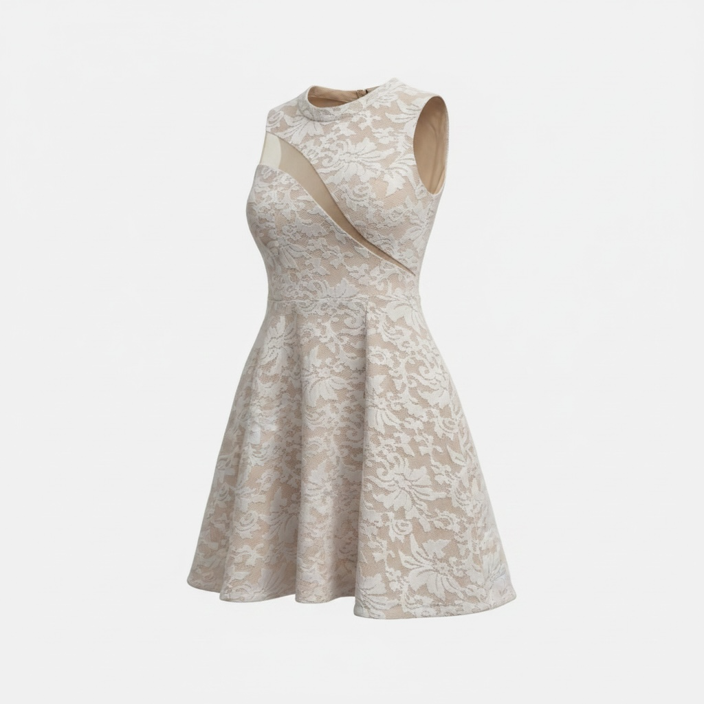 Preloved white Forever unique Dress, Size 14