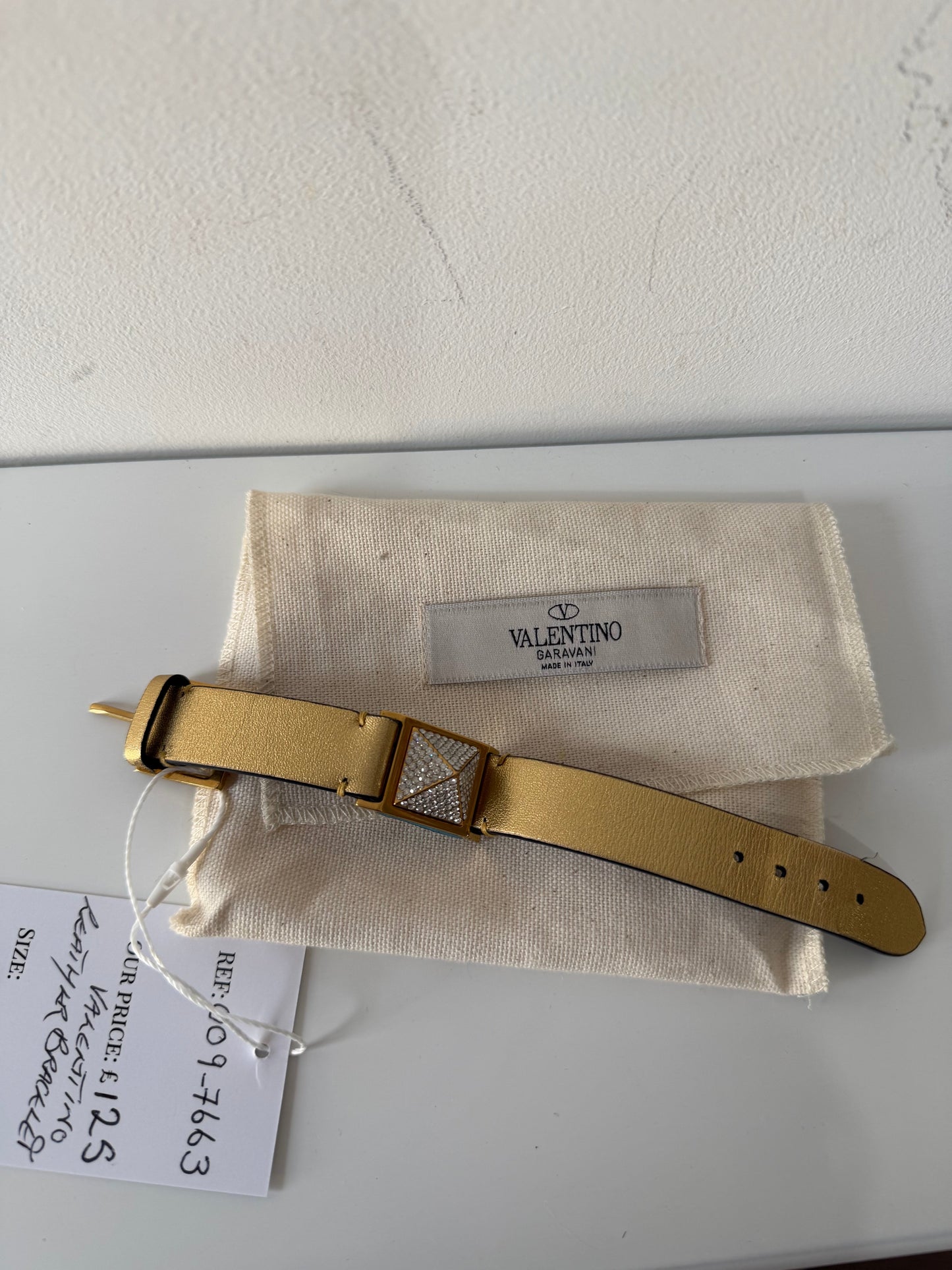 Preloved Gold & Crystals Valentino Bracelet