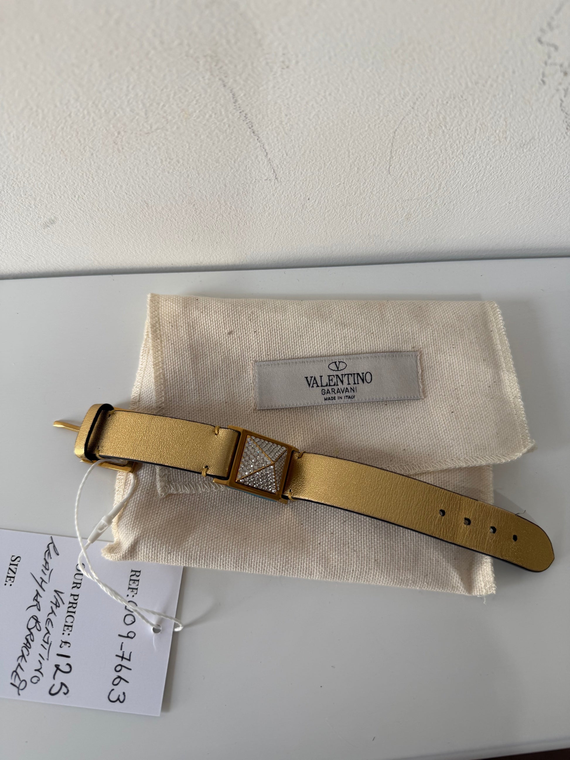 Preloved Gold & Crystals Valentino Bracelet