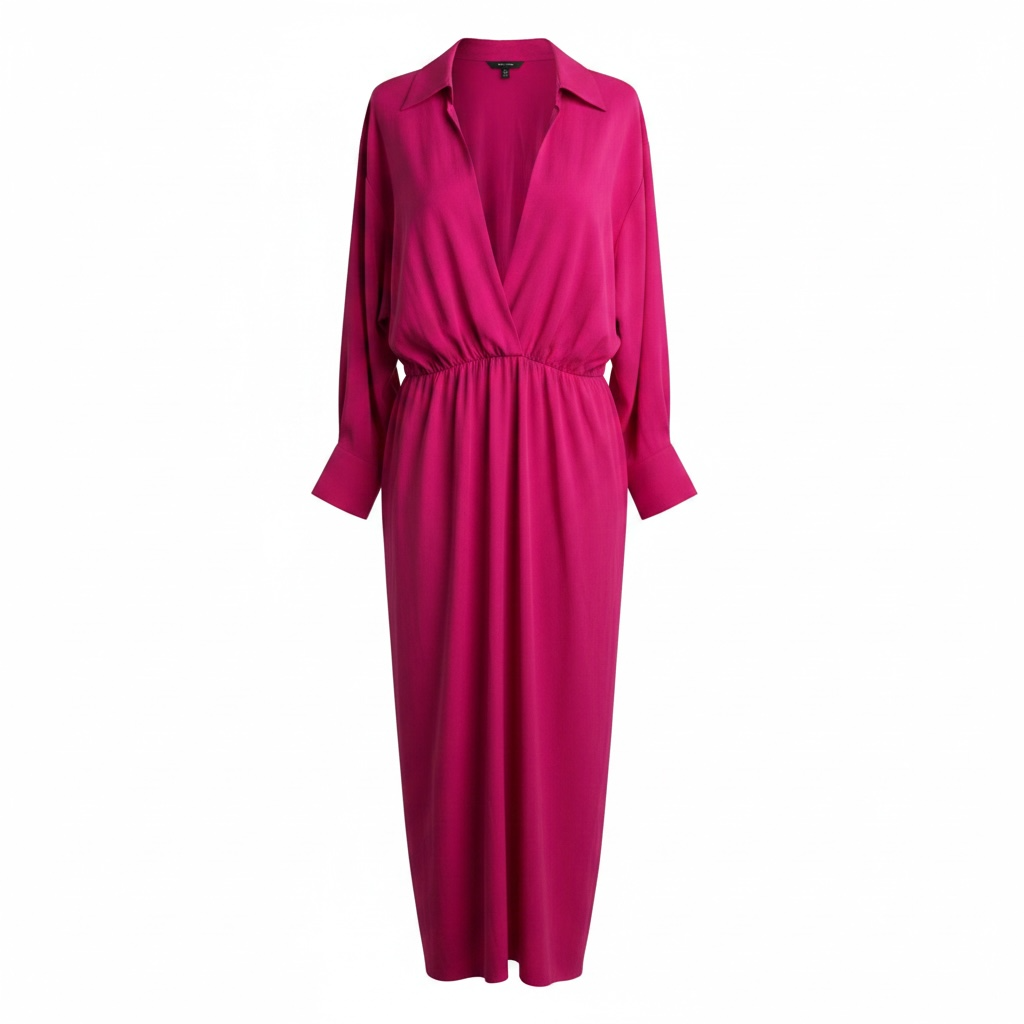 Preloved NEW Fuchsia Pink Massimo Dutti Long Dress, Size S