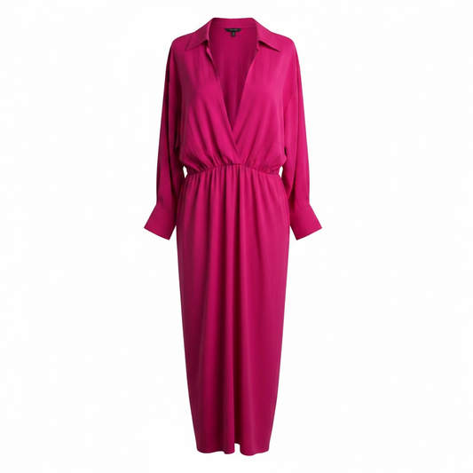 Preloved NEW Fuchsia Pink Massimo Dutti Long Dress, Size S