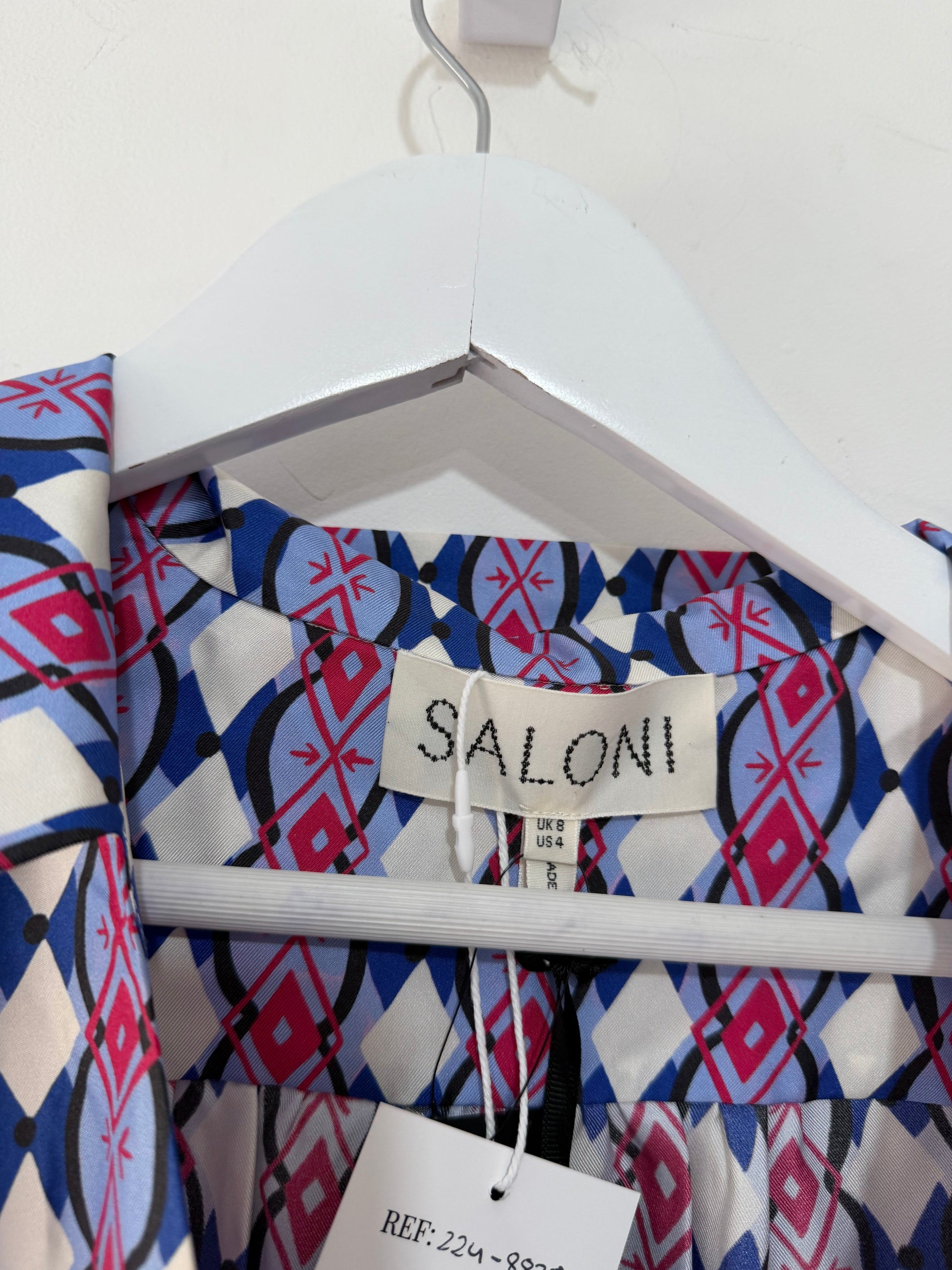 Preloved brand new Multicoloured Saloni Dress, Size 8