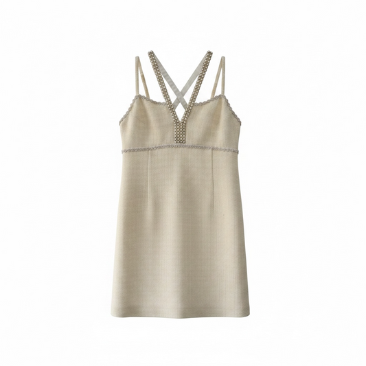 Preloved Cream Ecru Sandro Dress, Size 14