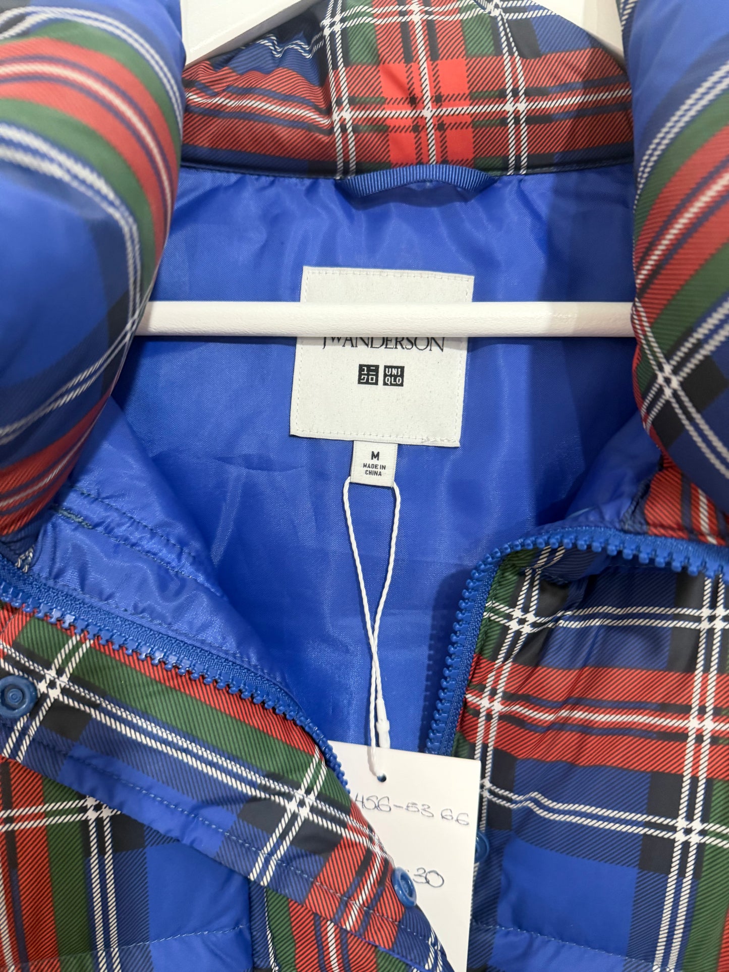 Tartan JW Anderson X Uniqlo Puffer Coat, Size M