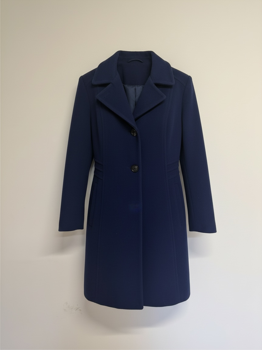 Preloved Anne Klein Coat Size 12 Navy