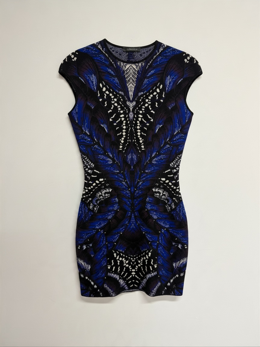 Preloved Alexander Mcqueen Dress Small Dark purple and Black