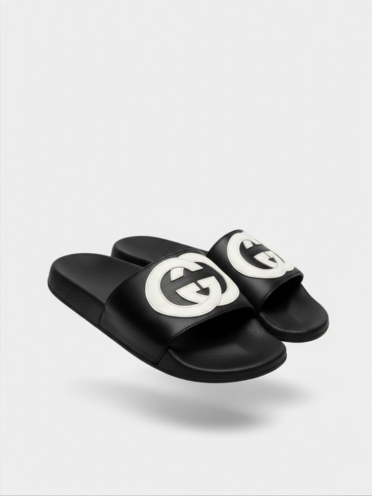 Preloved Gucci Kids Sliders Age 7 Black