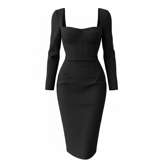 Preloved, Black Ronald Mouret Dress, UK 8