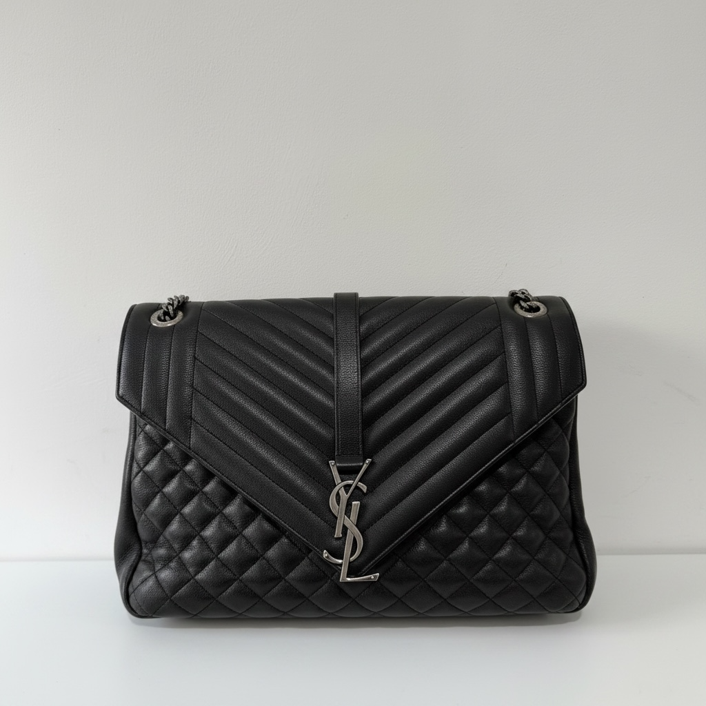 Pre-owned Black Saint Laurent YSL Envelope bag shoulder/crossbody