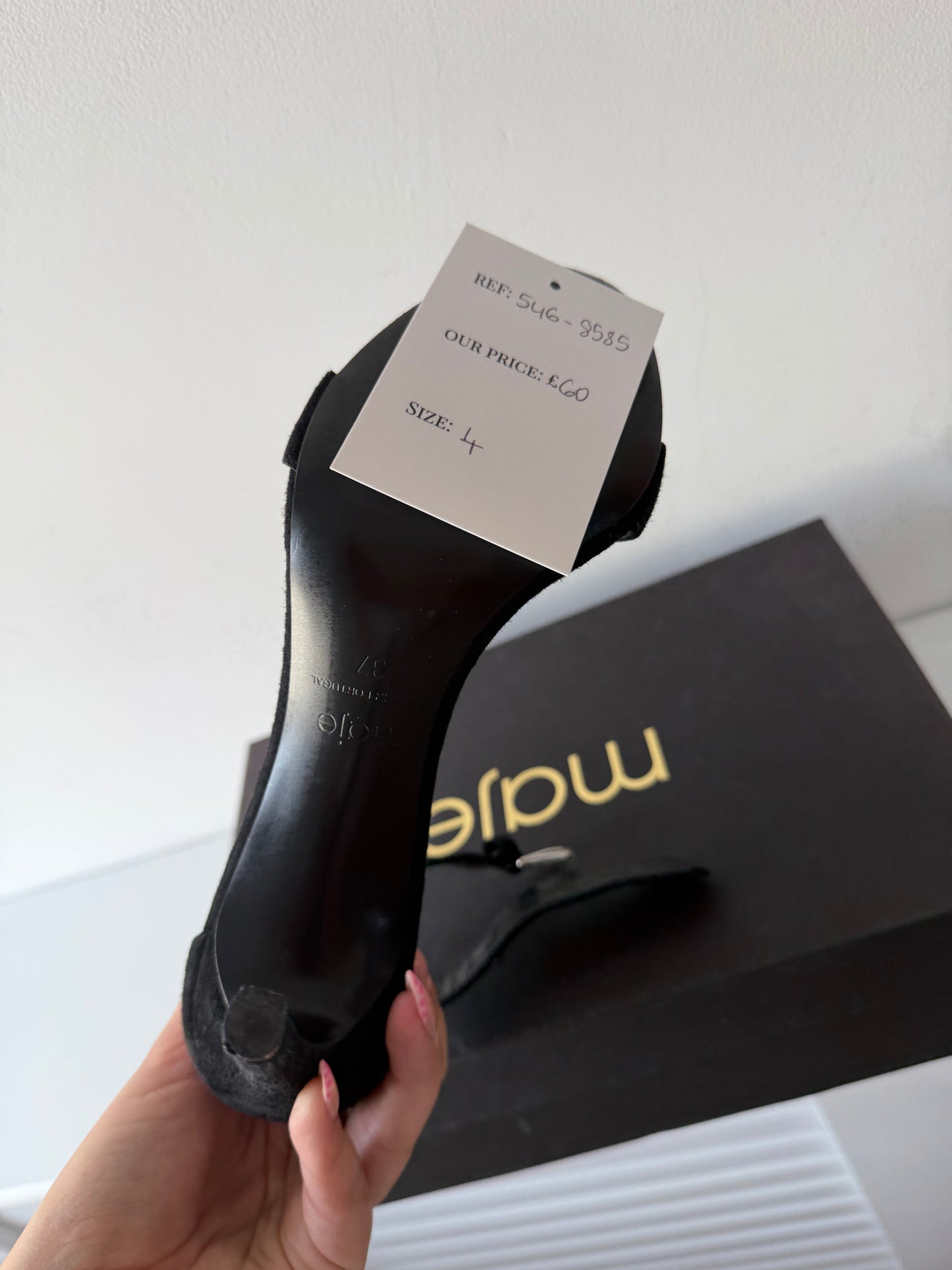 Preloved Black Maje Heels, 4