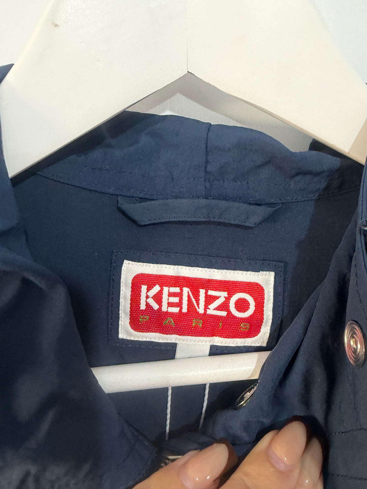 Navy Kenzo Paris Rain Mac, Size S
