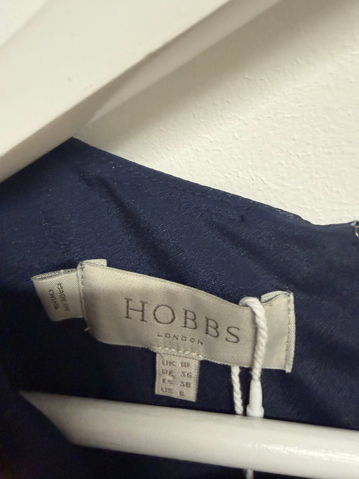 Preloved Hobbs Dress Size 10 Navy