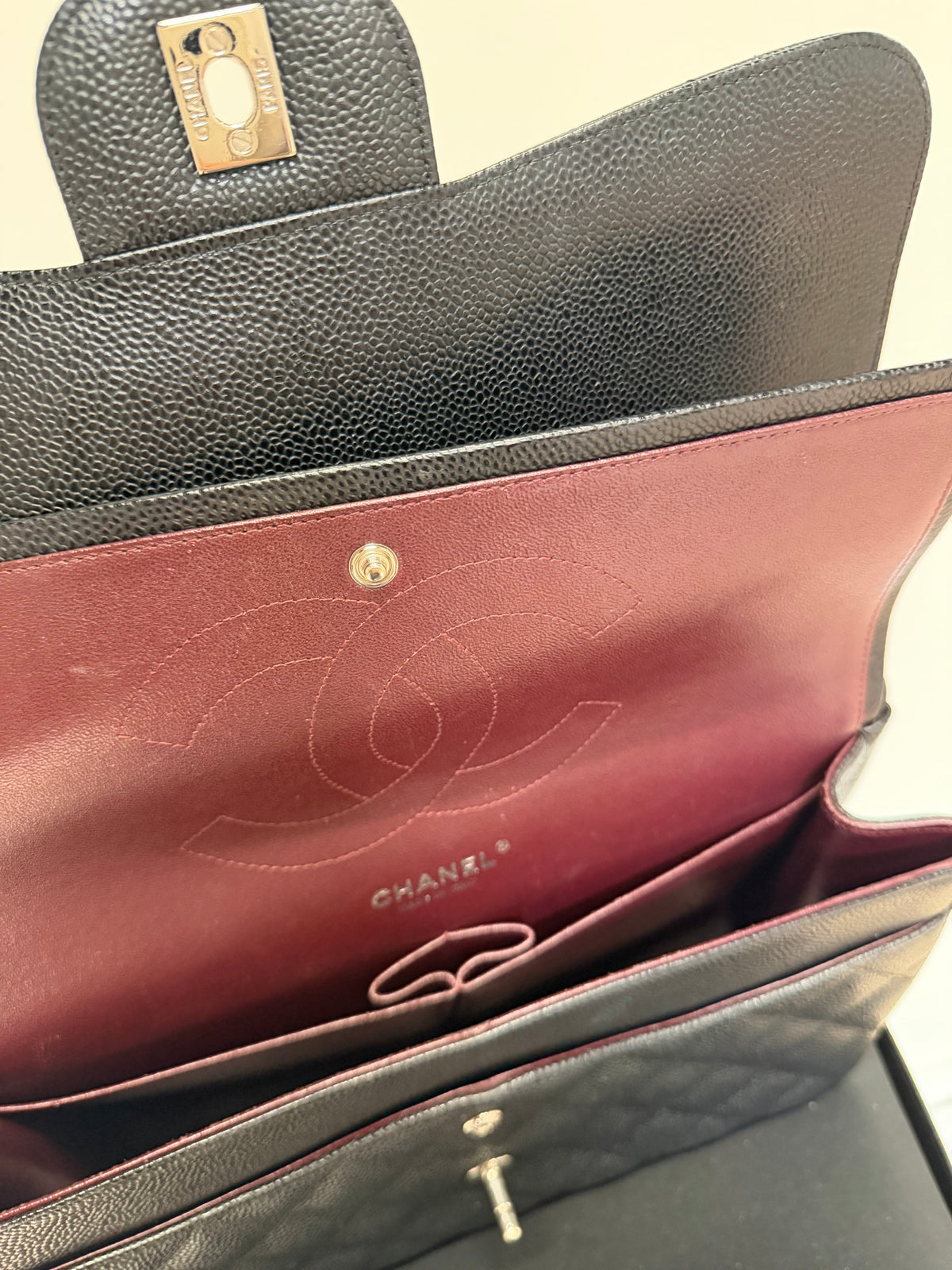 Preloved Chanel Handbag Jumbo Black
