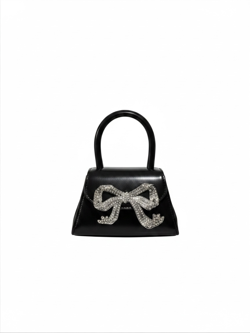 Preloved Self-Portrait Micro Bag Mini Black Bow Bag