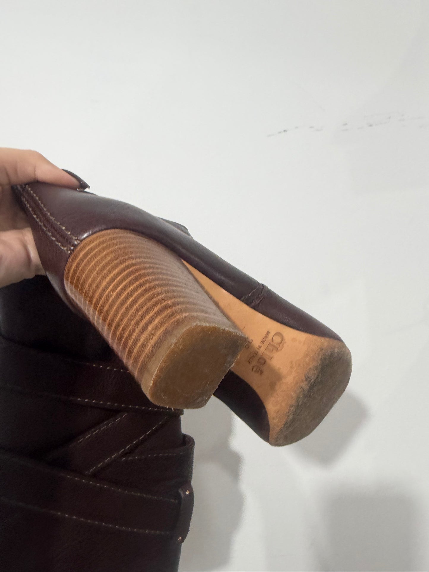 Brown Chloé Knee High Boots, Size 5