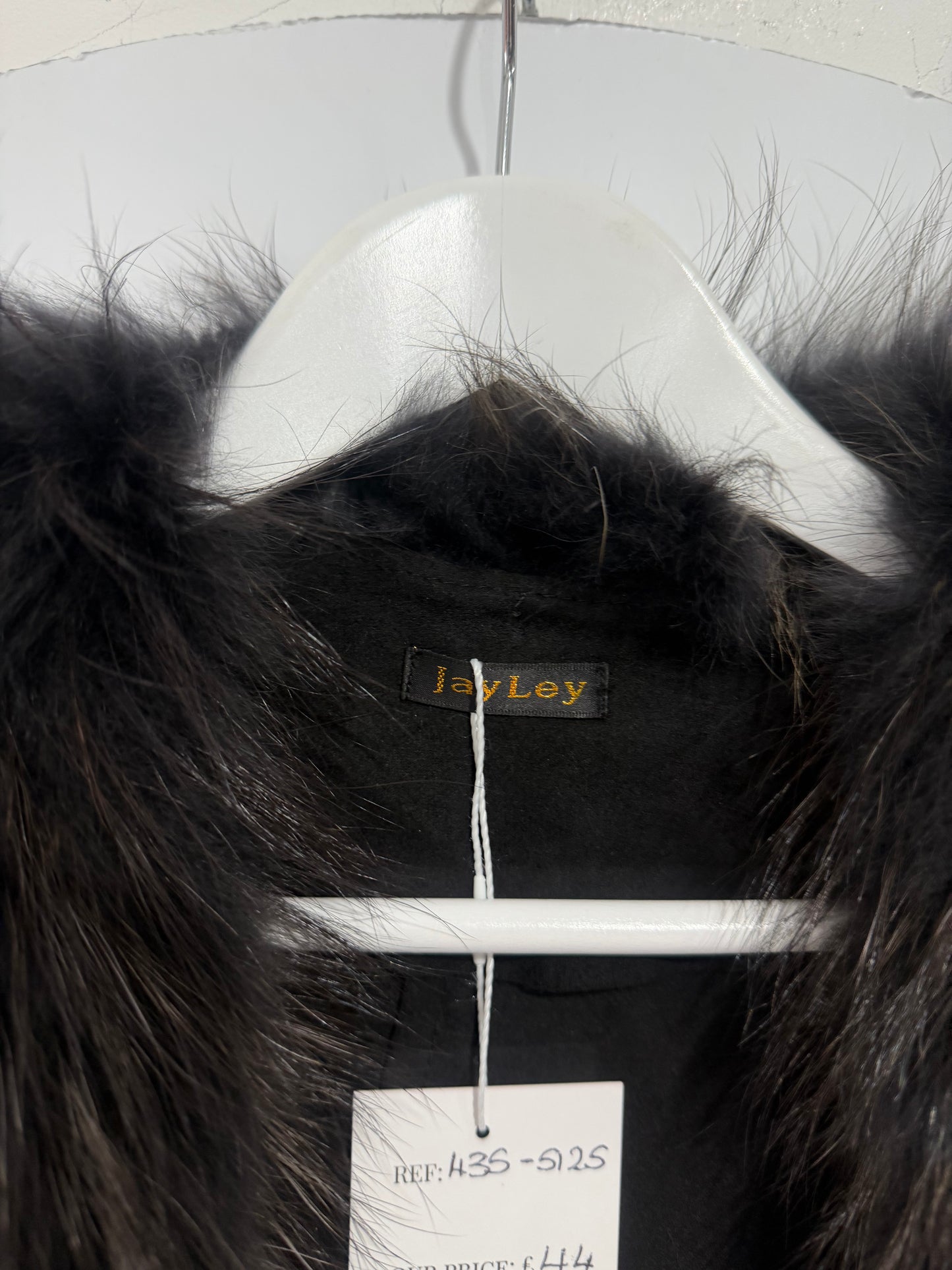 Fringe Black Suede Jayley Shawl Jacket, One Size