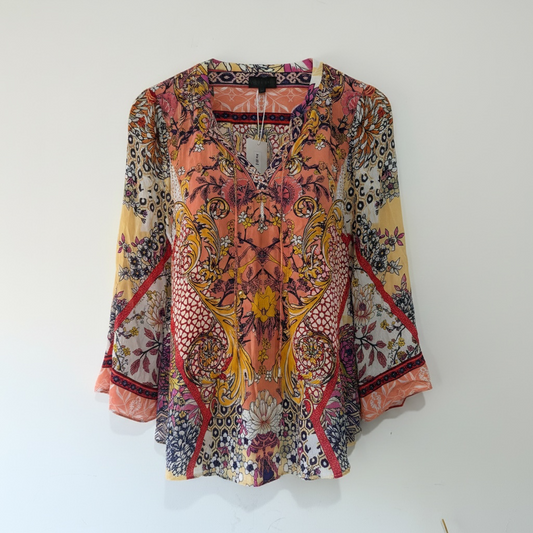 Preloved Multicoloured Paisley Hale Bob Blouse, Size L
