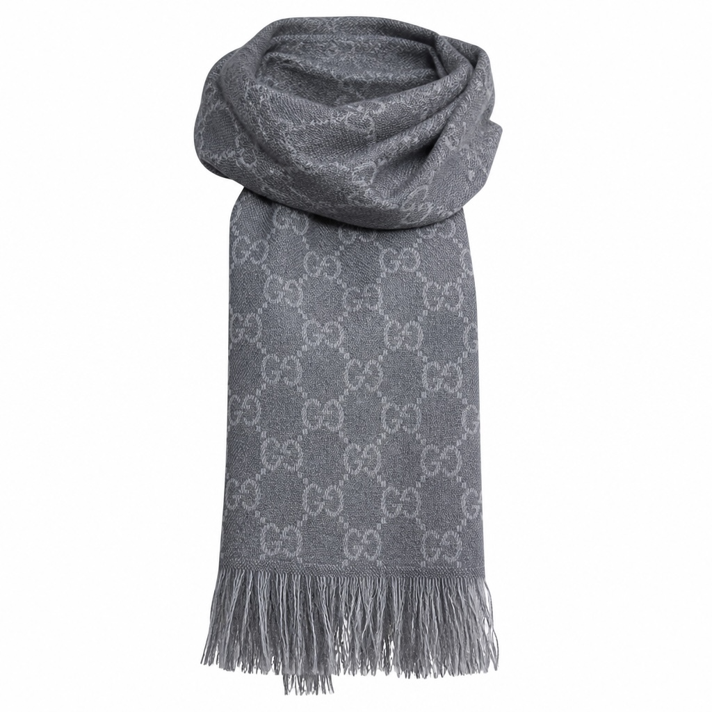 Grey Gucci Scarf, Boxed