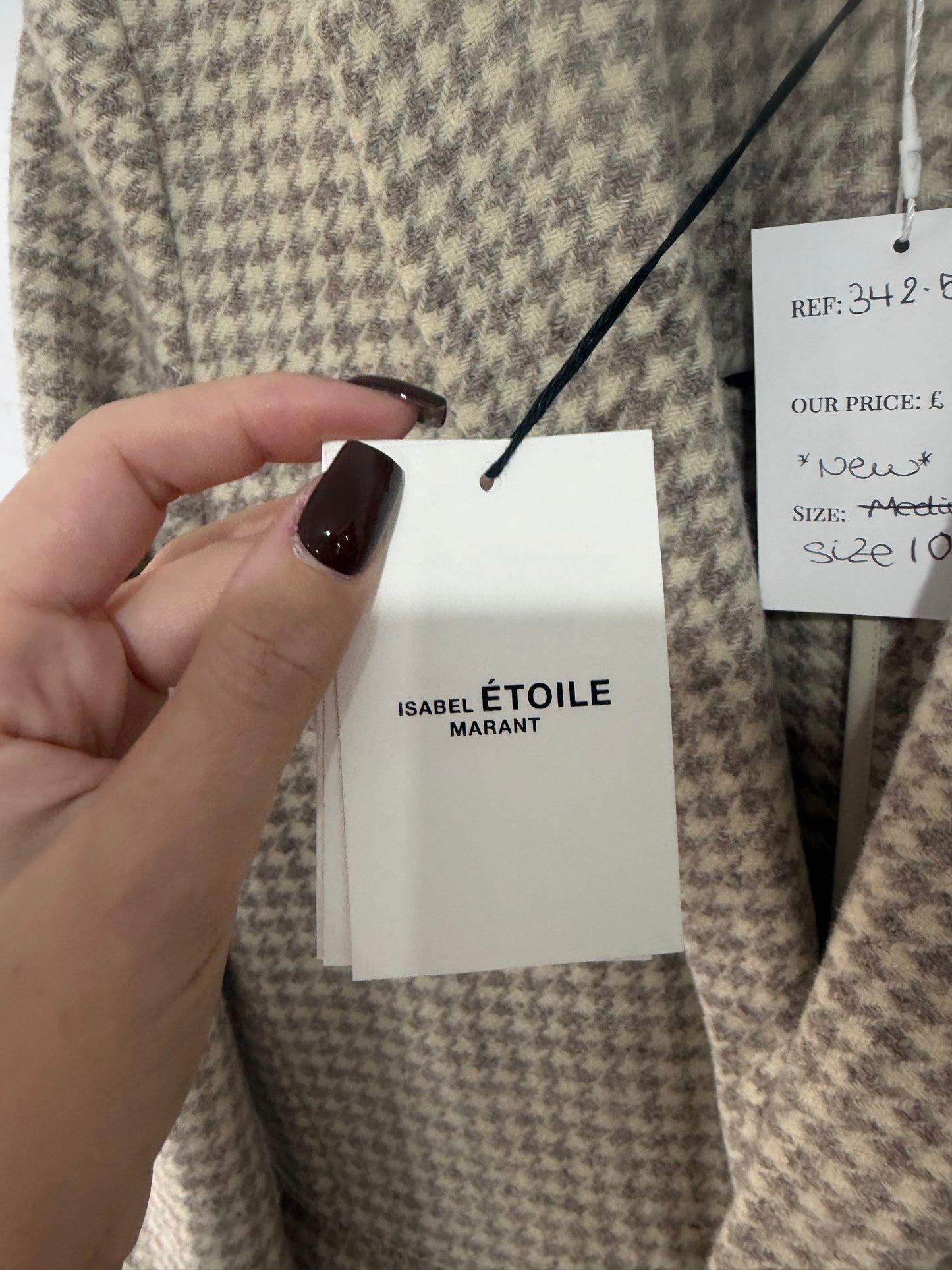 Houndstooth Brand New Isabel Marant Blazer Jacket, Size M