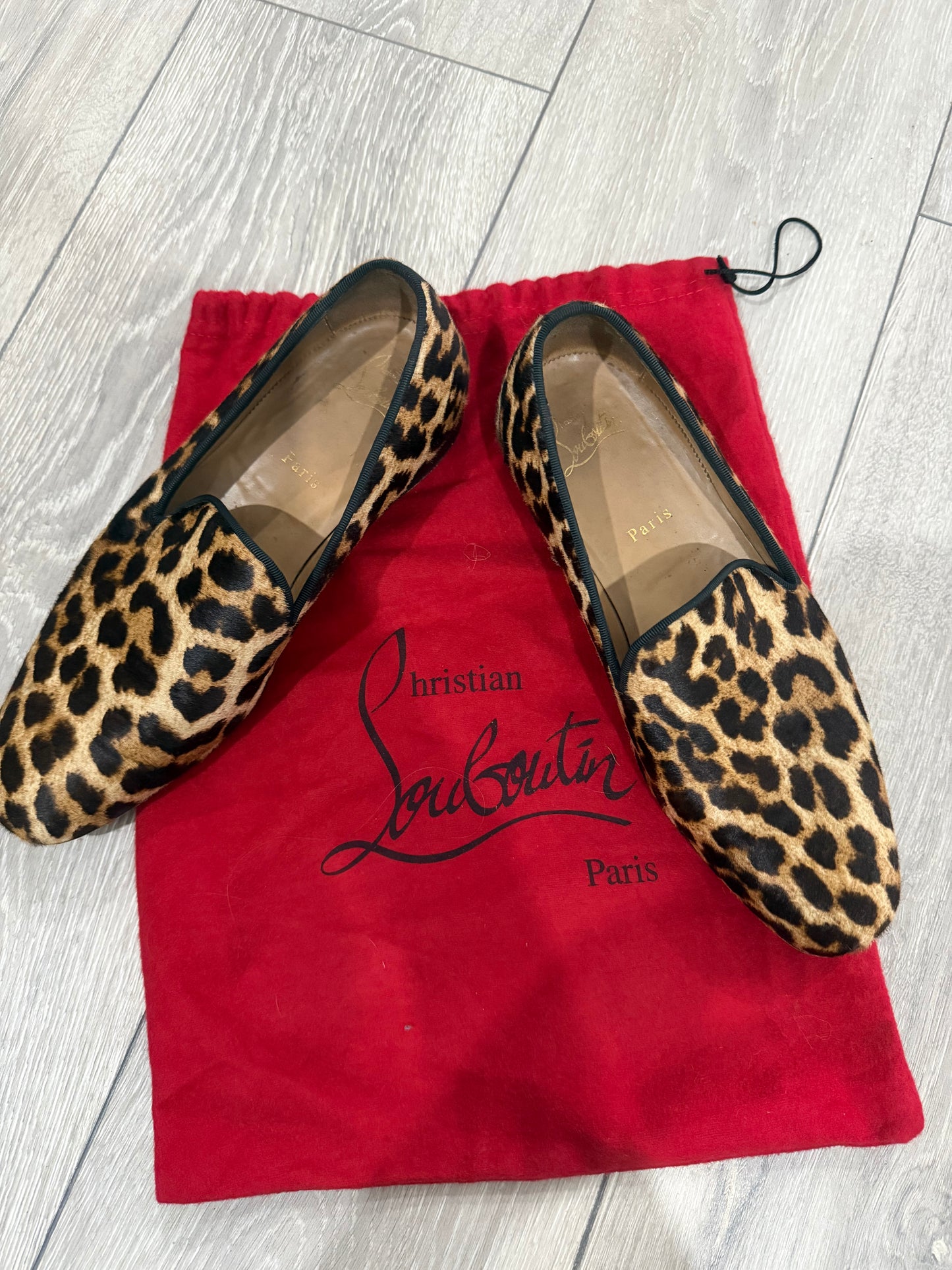 Leopard Christian Louboutin Flats, Size 6