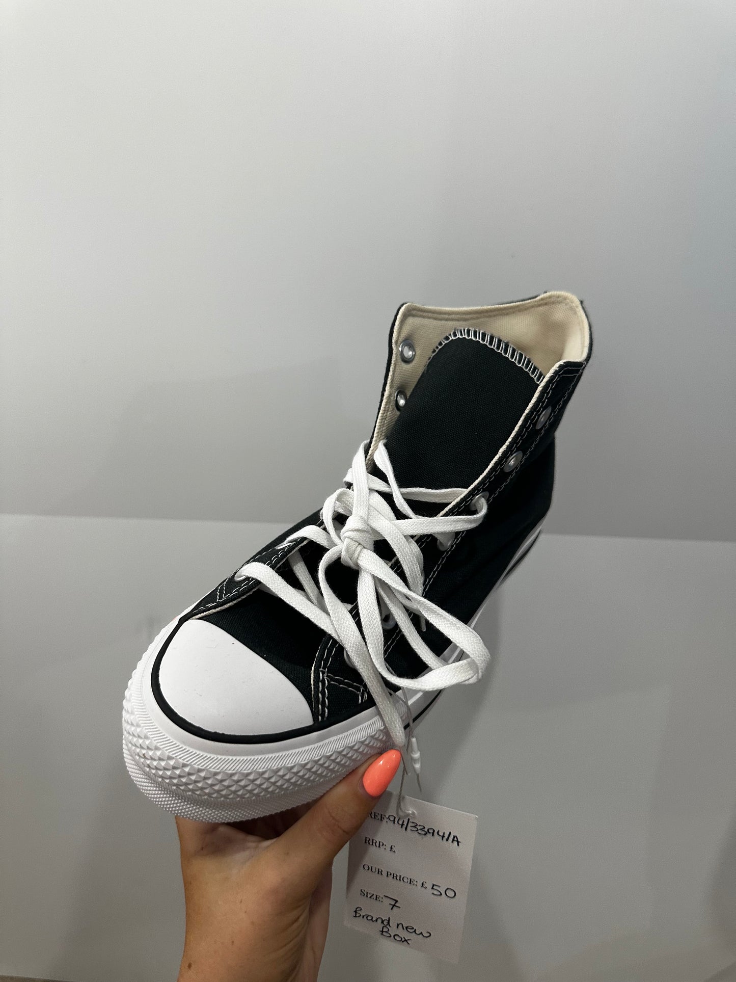 Black Converse Platform shoes