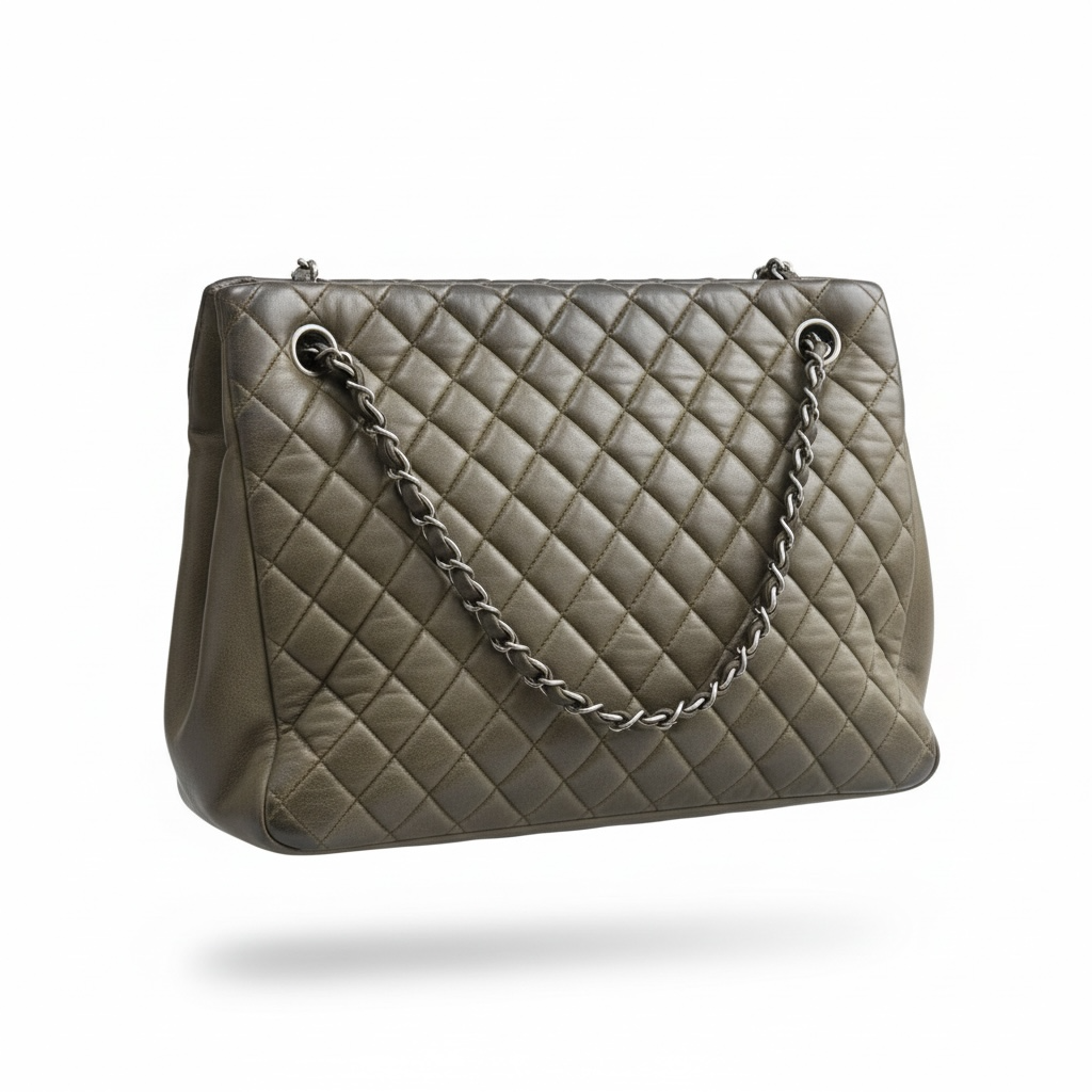 Olive Chanel Tote Shopper, Small