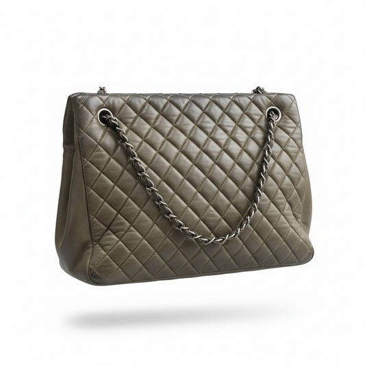 Olive Chanel Tote Shopper, Small