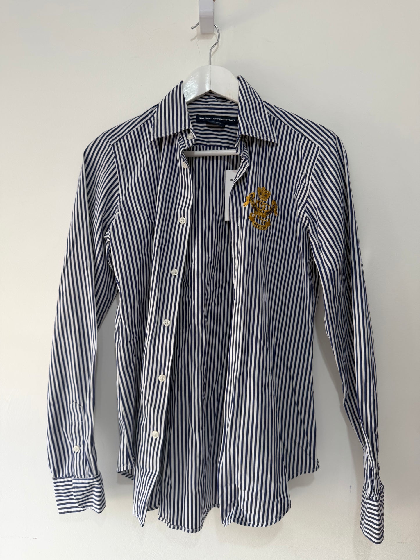 Preloved Stripey Polo Ralph Lauren Shirt, Size 8