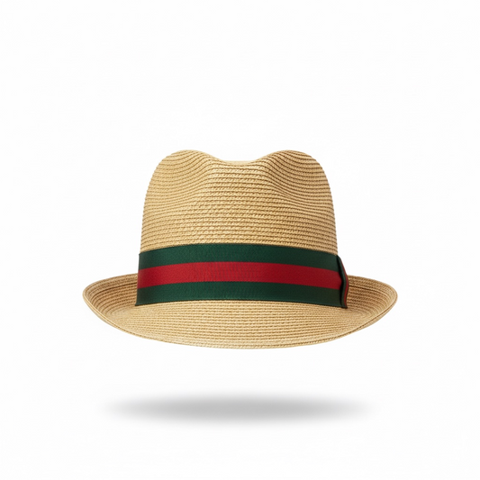 Pre-owned Beige Gucci Straw Hat, 58cm
