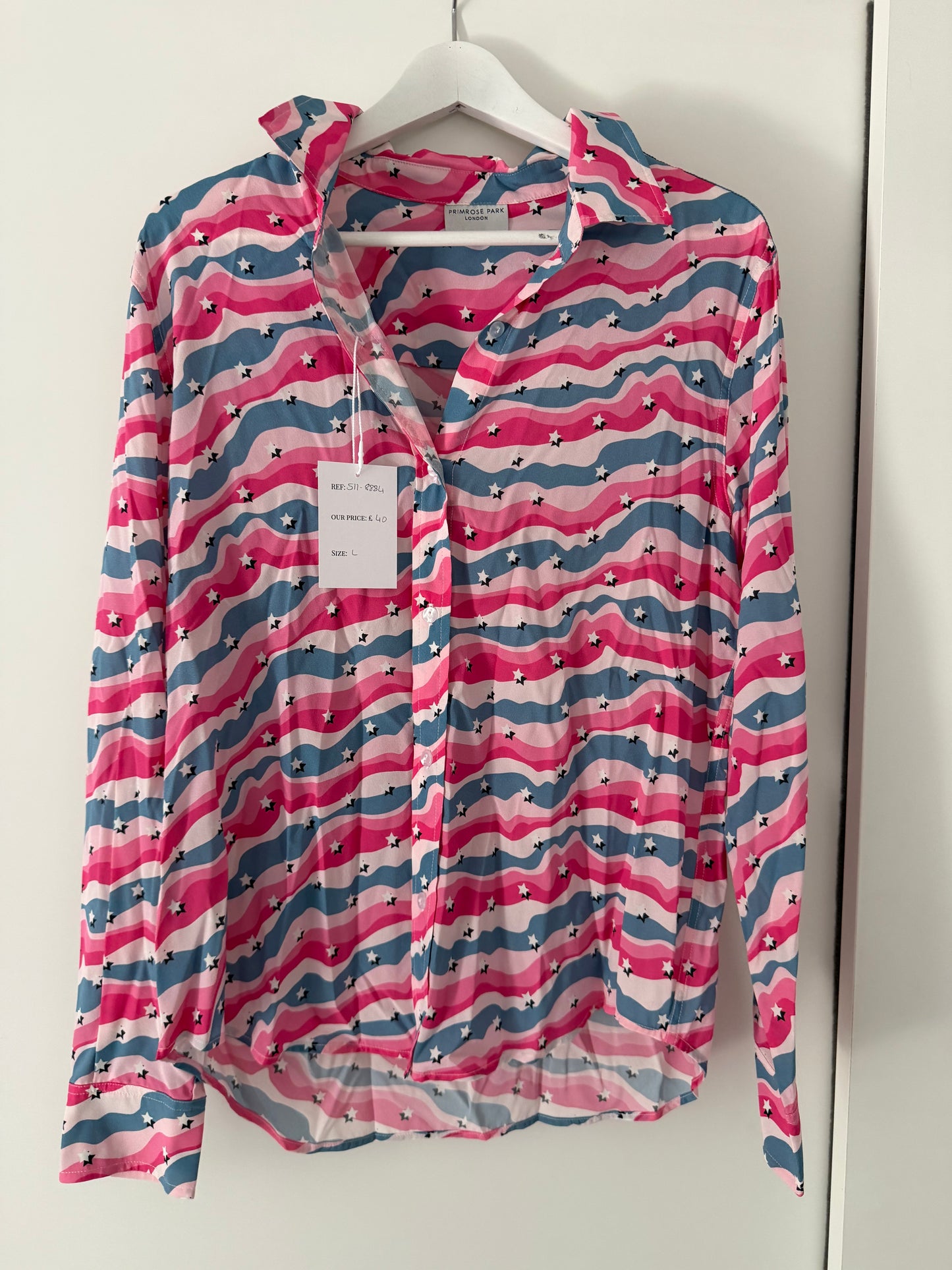 Pre-Loved Pattern Pink Primrose Park Blouse, L